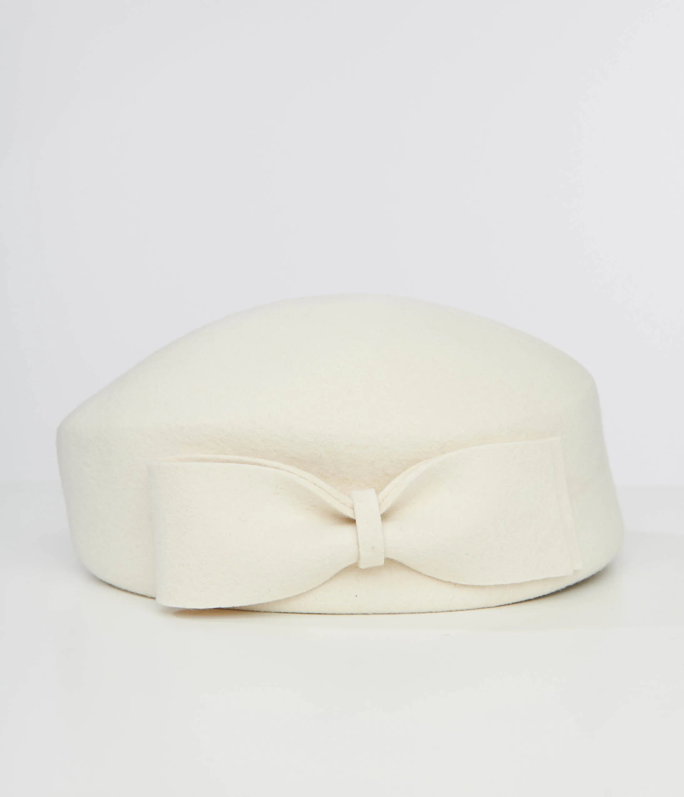 1940s Cream Bow Beret