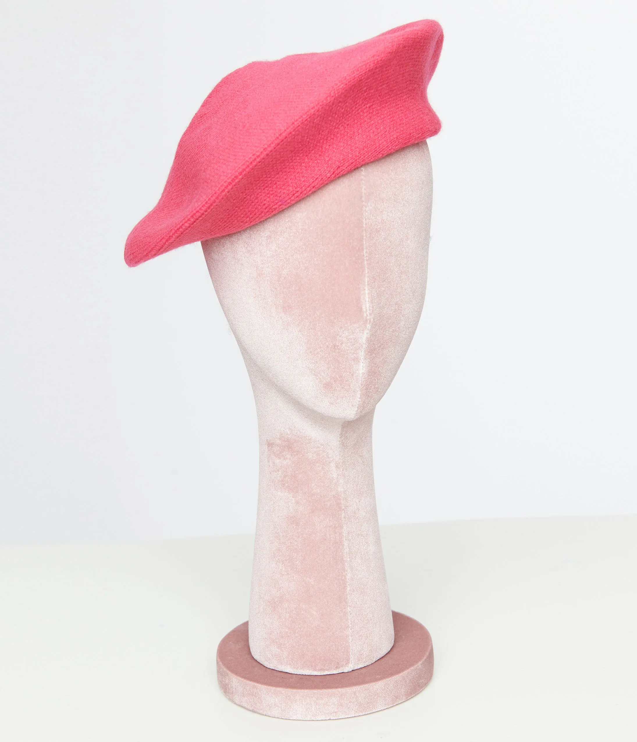 1960s Hot Pink Stretch Beret