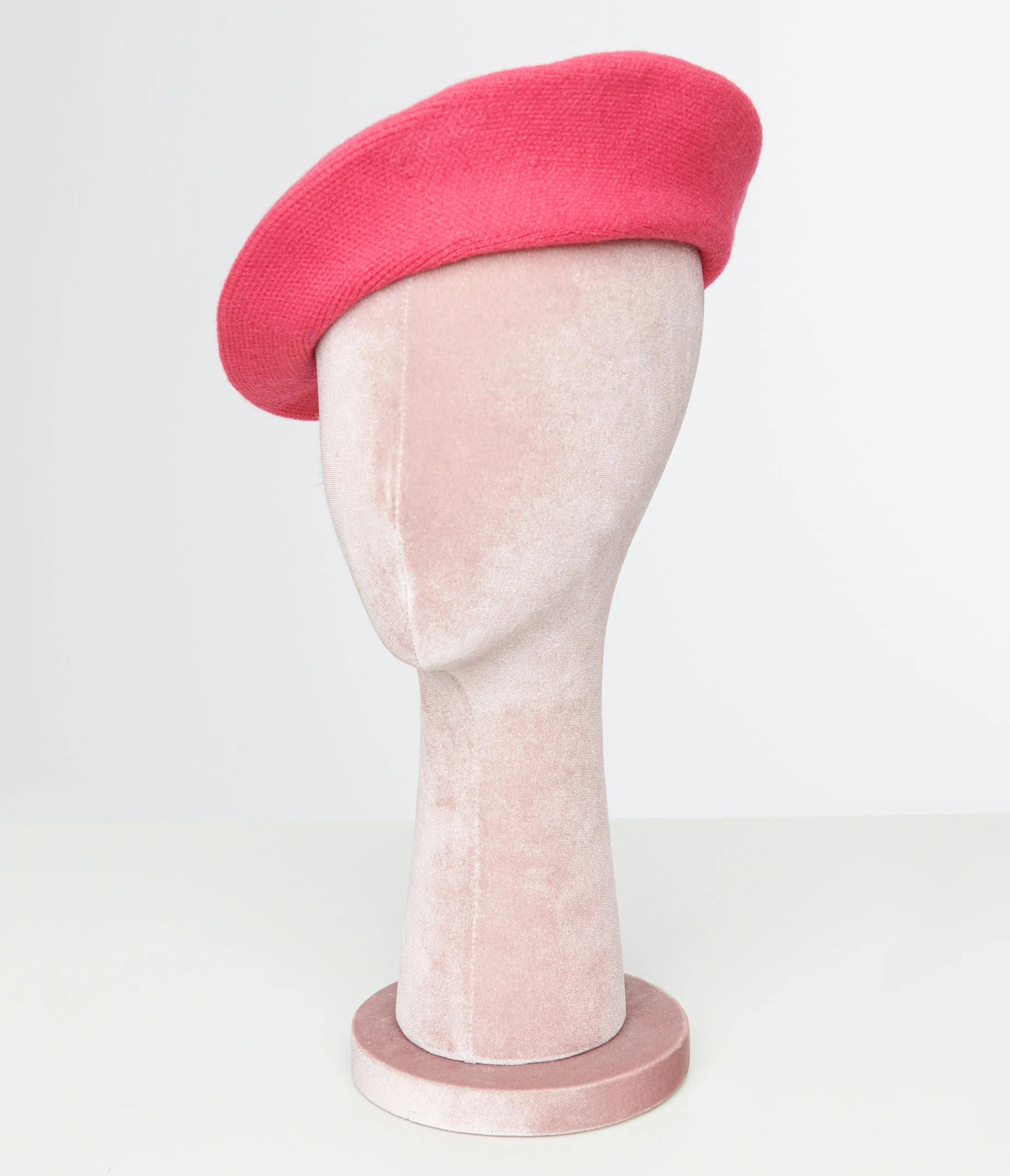 1960s Hot Pink Stretch Beret