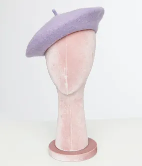 1960s Lavender Felt Beret