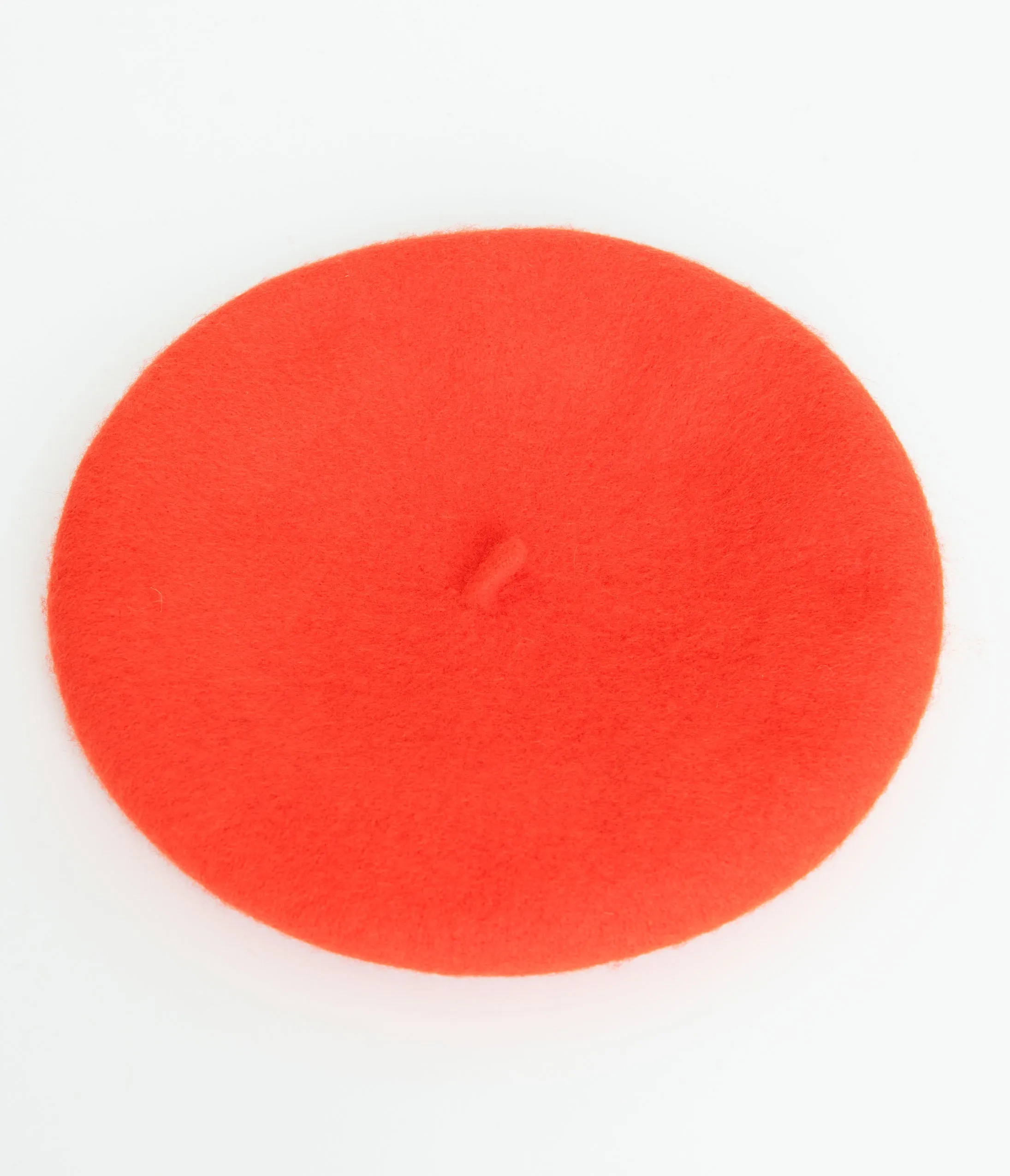 1960s Orange Wool Beret