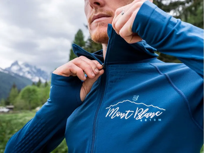 3D Thermo Seamless Hoodie Zip Mont Blanc 2022 - Compressport