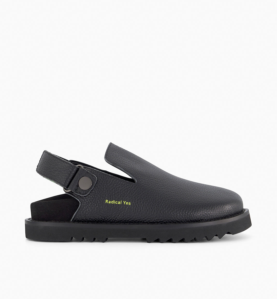 Adventure Awaits - Slip On Clog in Tumble Leather - Black