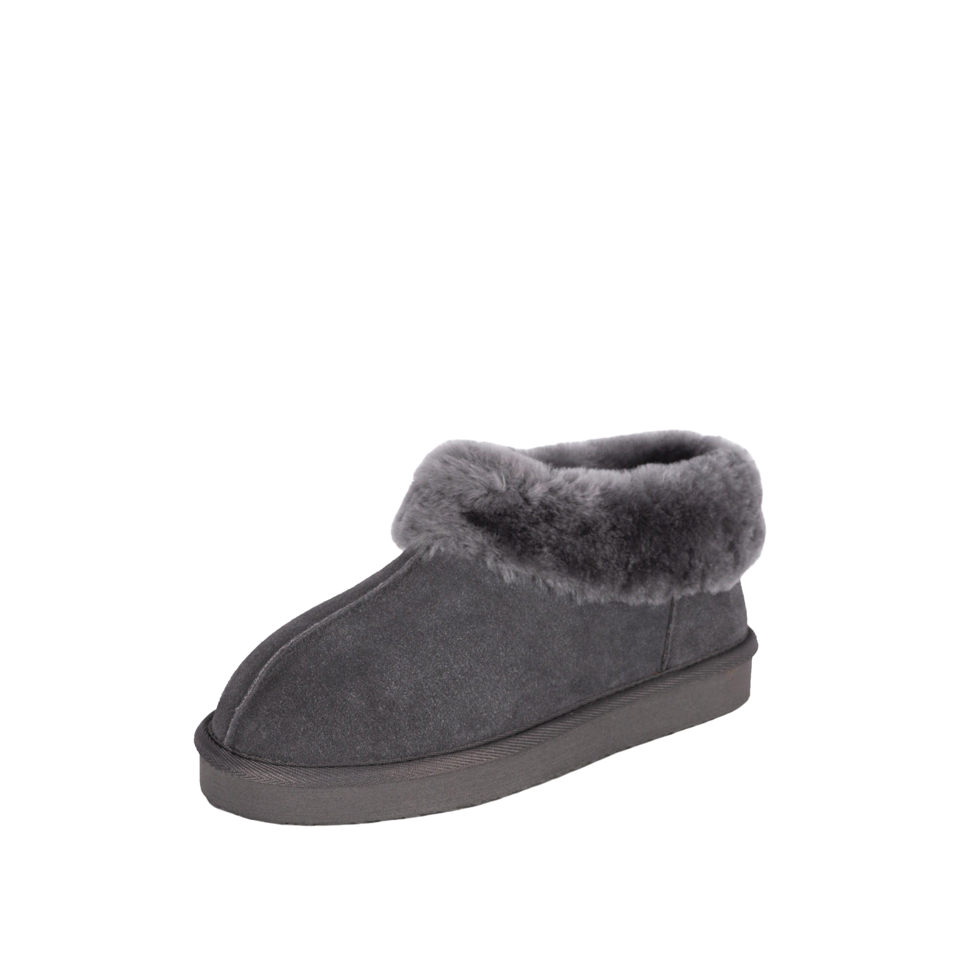 ANN GREY SHEEPSKIN SLIPPER BOOTIE