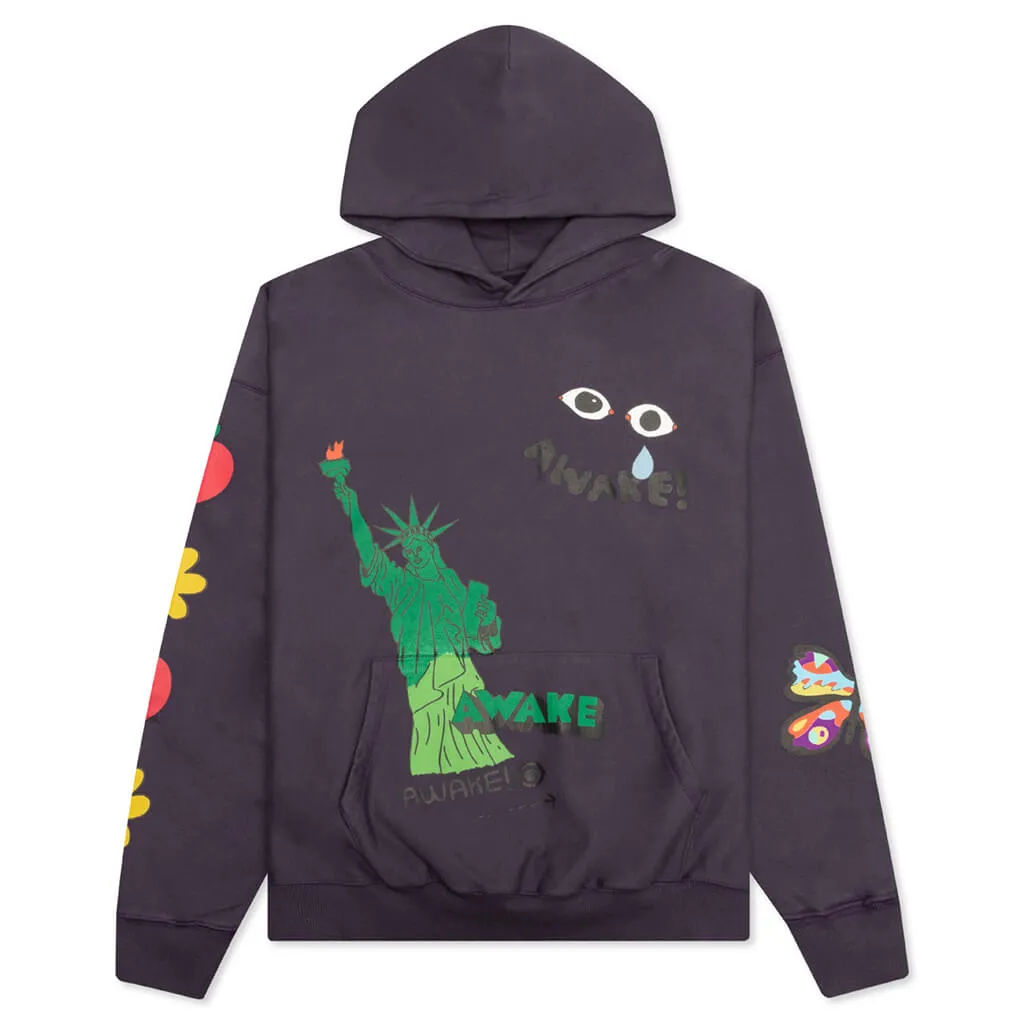 Awake NY x Stefan Meier NY Printed Hoodie - Pewter