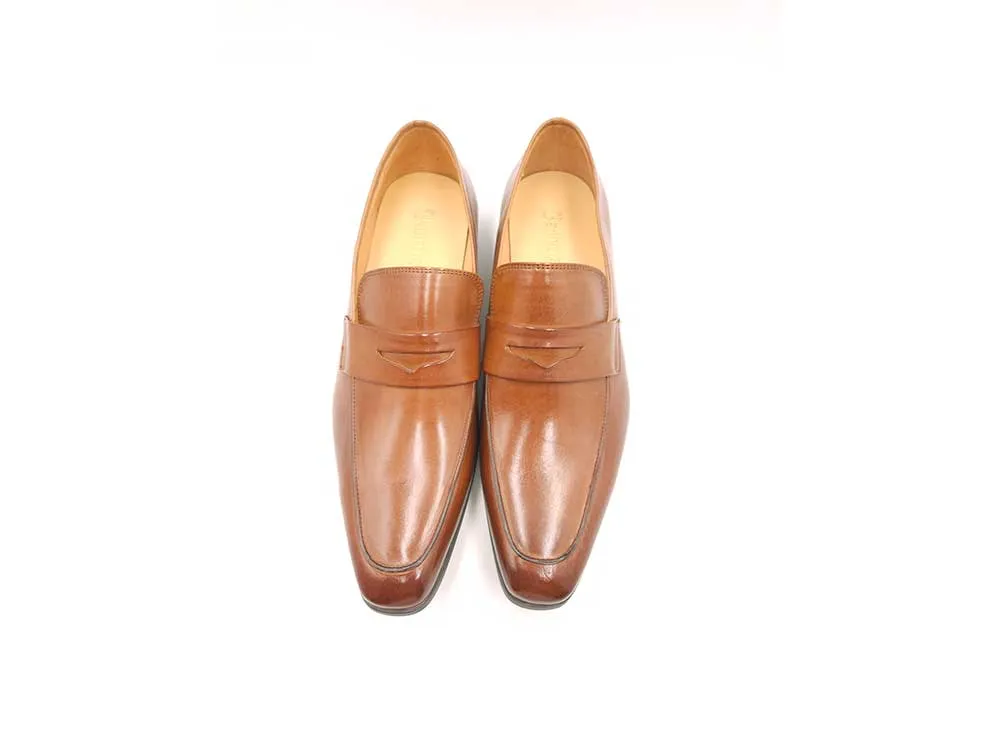 Beveled Square Toe Penny Loafer