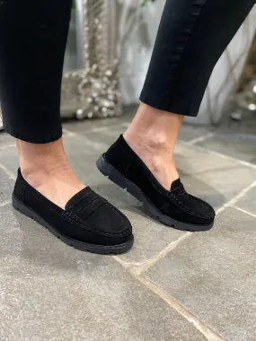 Black Suede Loafers