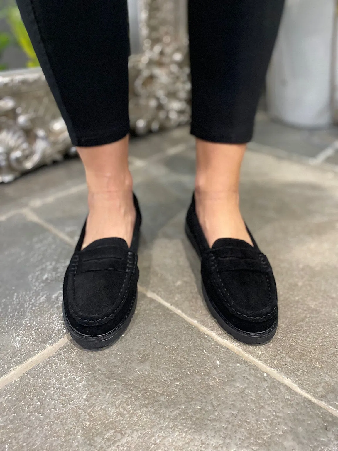 Black Suede Loafers