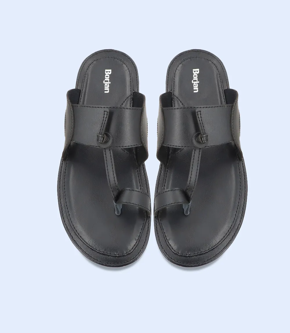 BM5636-BLACK-Men Casual Chappal