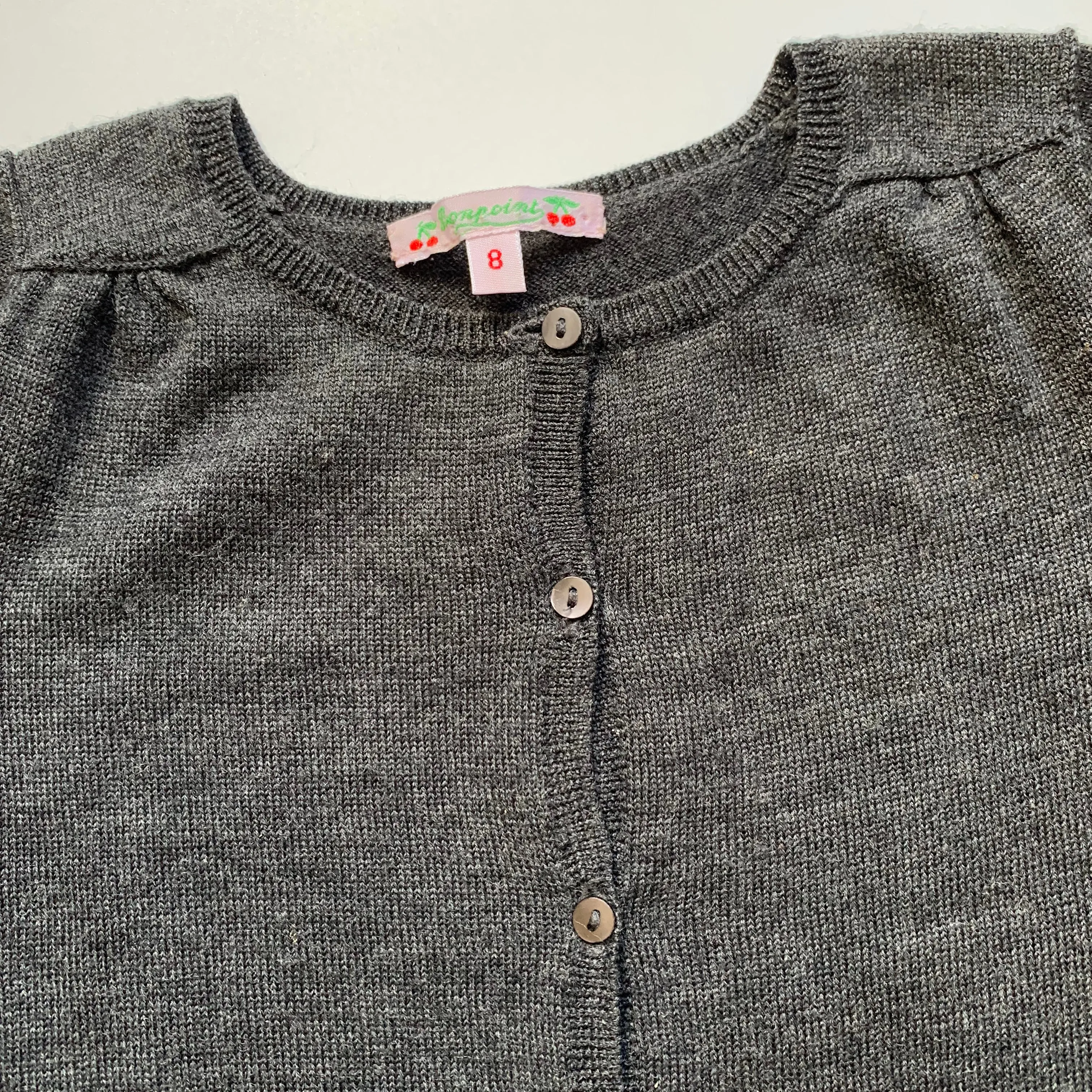 Bonpoint Dark Grey Wool Dress: 8 Years