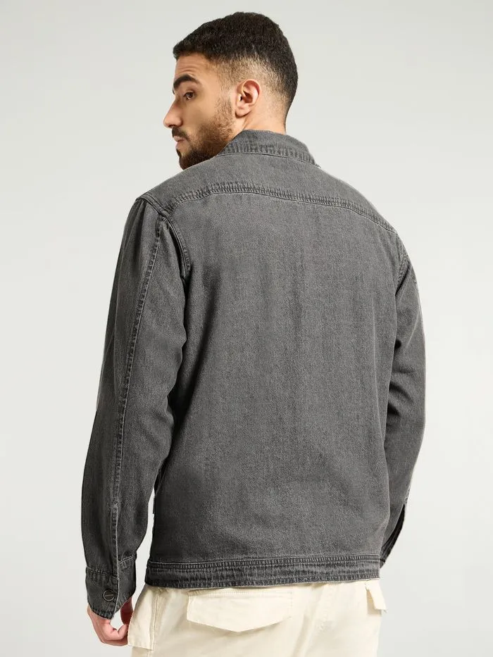 Buy Grey Denim Jacket Shirt Online in India -Beyoung