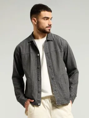 Buy Grey Denim Jacket Shirt Online in India -Beyoung