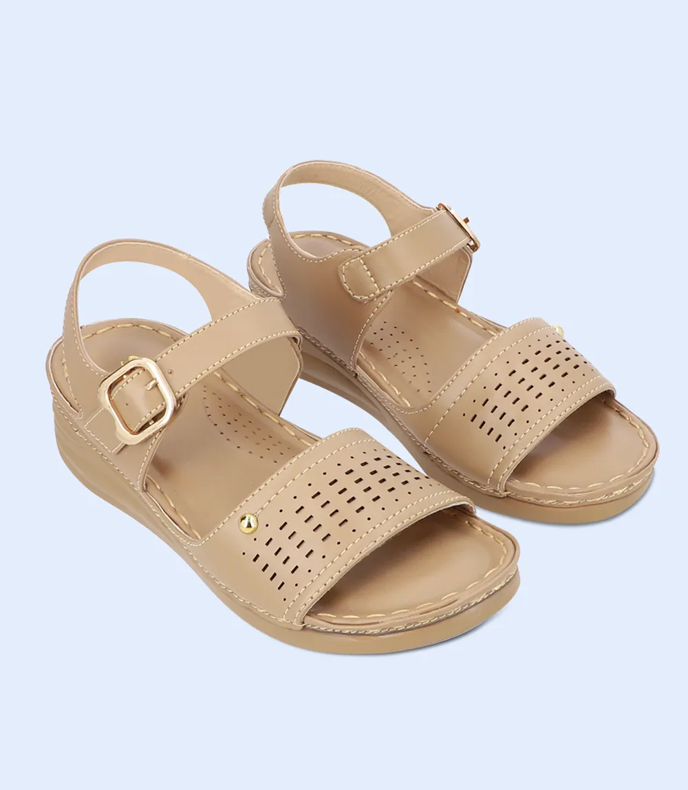 BW9732-NUDE-Women Comfort Sandal