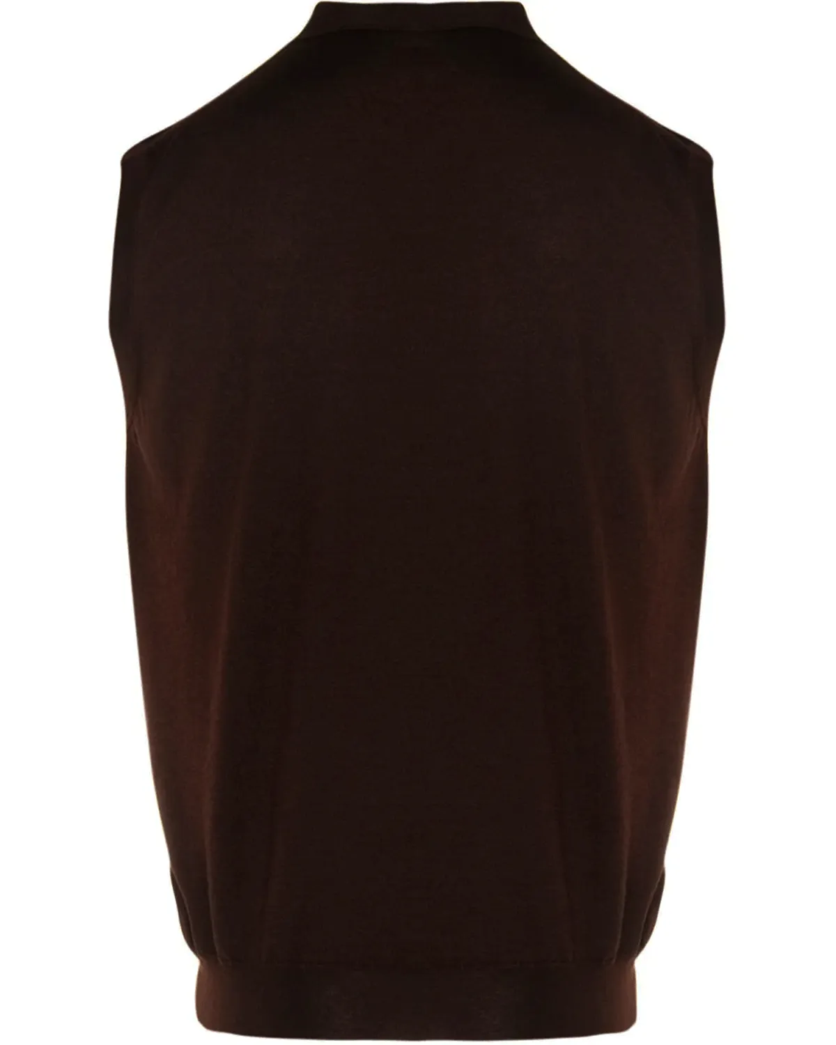 Chocolate Brown Full Button Vest