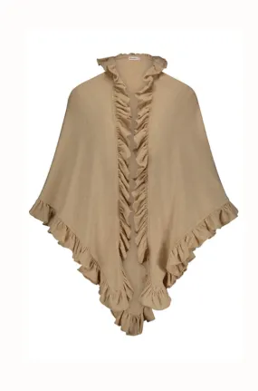 Cotton Cashmere Shawl in Camel