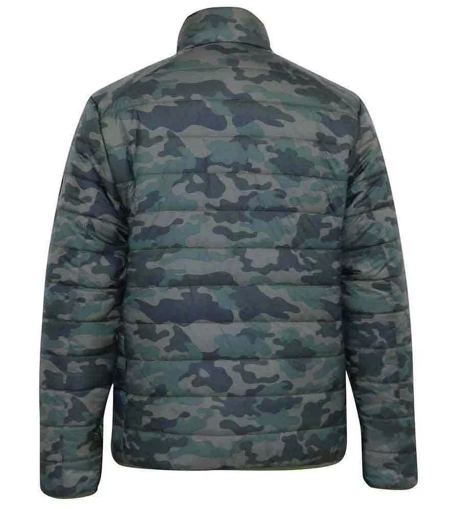 D555 Big Mens Puffer Jacket With Camouflage Print (PETER)