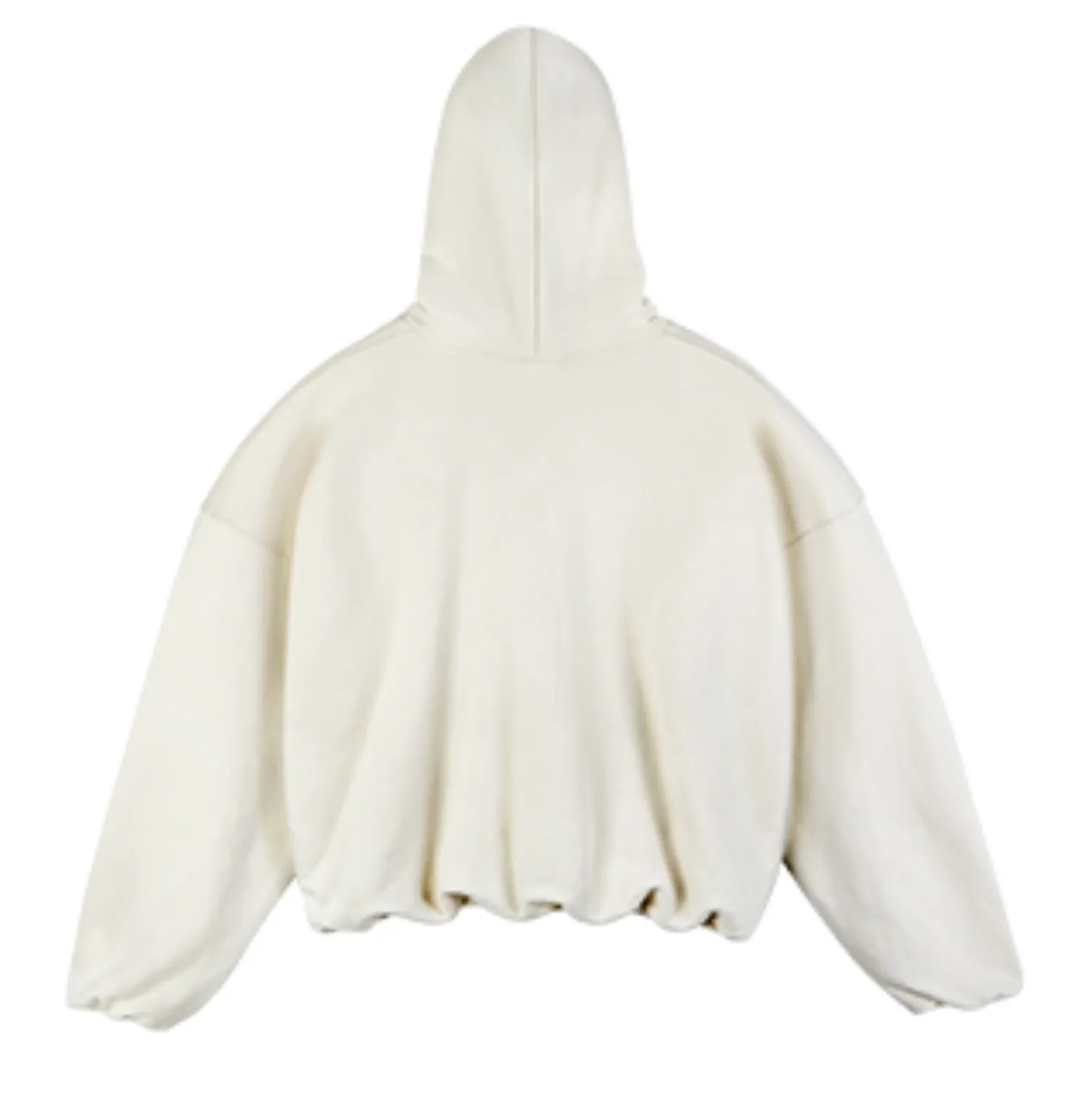 DF17 640G OVERSIZED DOUBLE LAYER FLEECED HOODIE - CLOUD WHITE