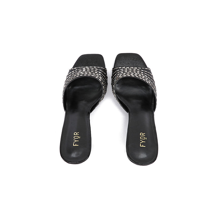 Diamante Detail Slip On Mule HL 131