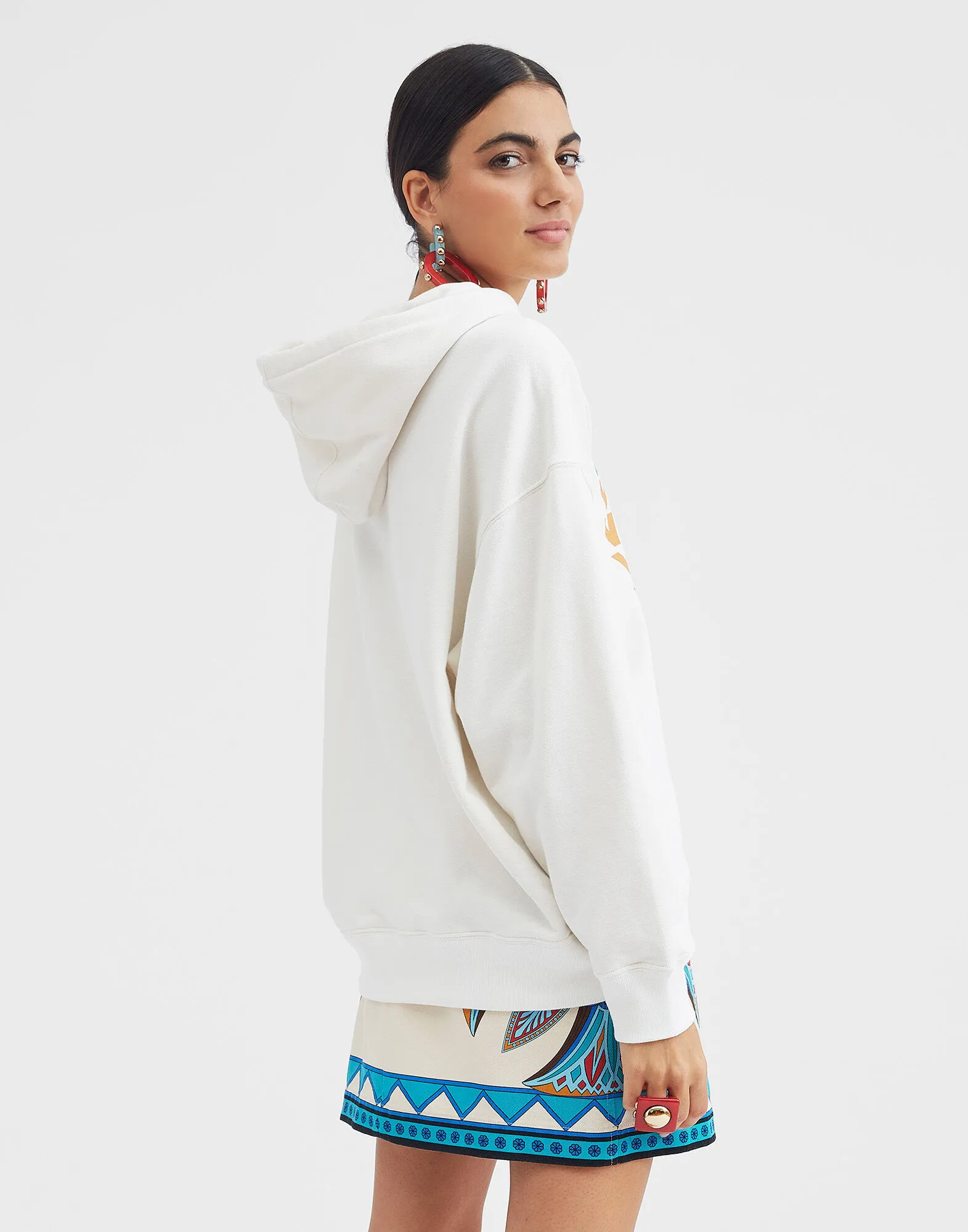 Discman Hoodie in Off White for Women | La DoubleJ