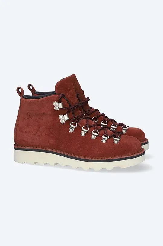 Fracap leather ankle boots MAGNIFICO M120 women's red color