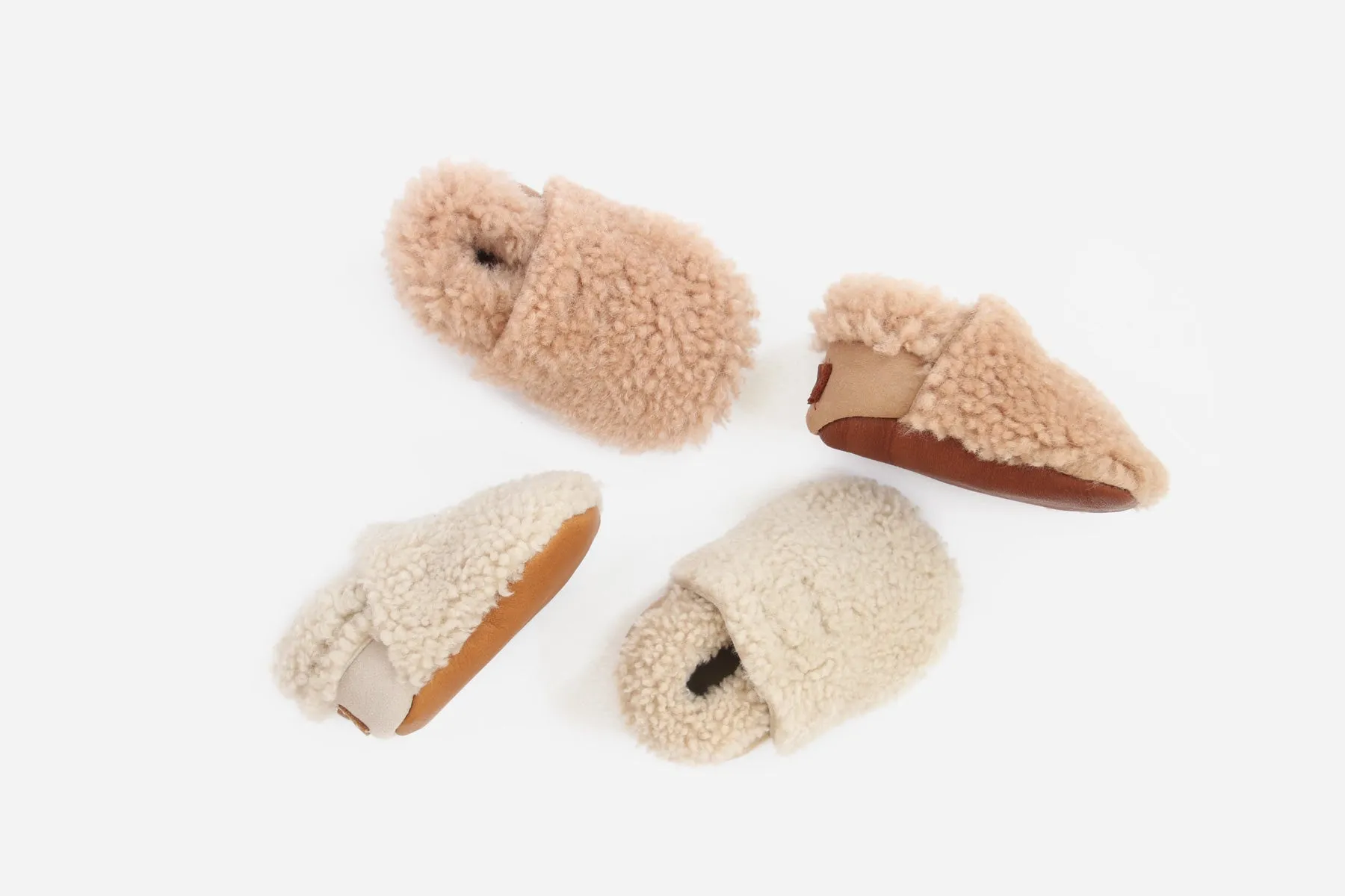 Fuzzy Shearling Loafers // Taupe