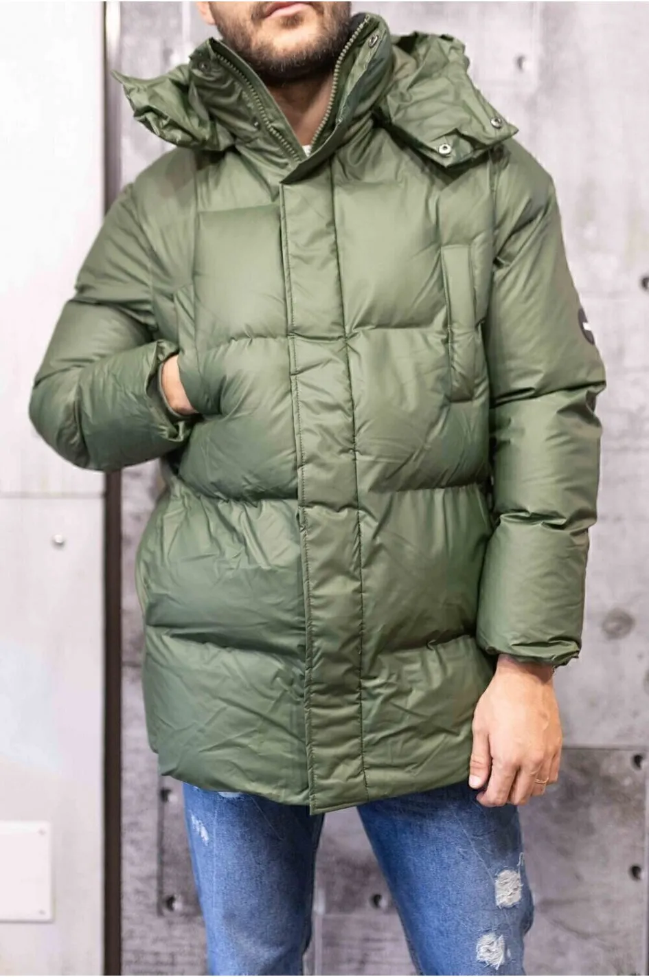 Giubbino Rains - Boxy Puffer Parka