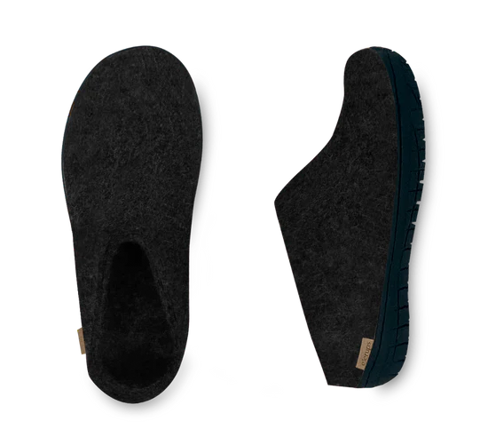 Glerups Slip on Black Rubber Sole