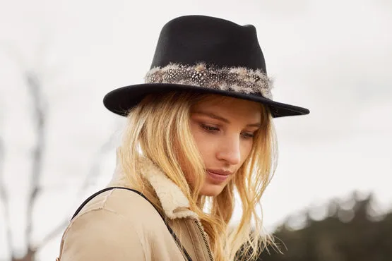 Hicks & Brown Suffolk Fedora - Guinea Feather Wrap