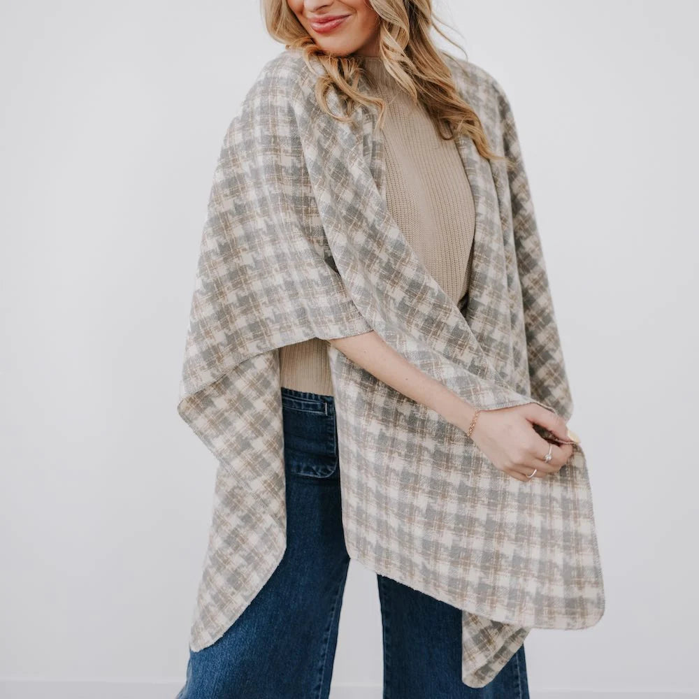 Hollie Houndstooth Shawl