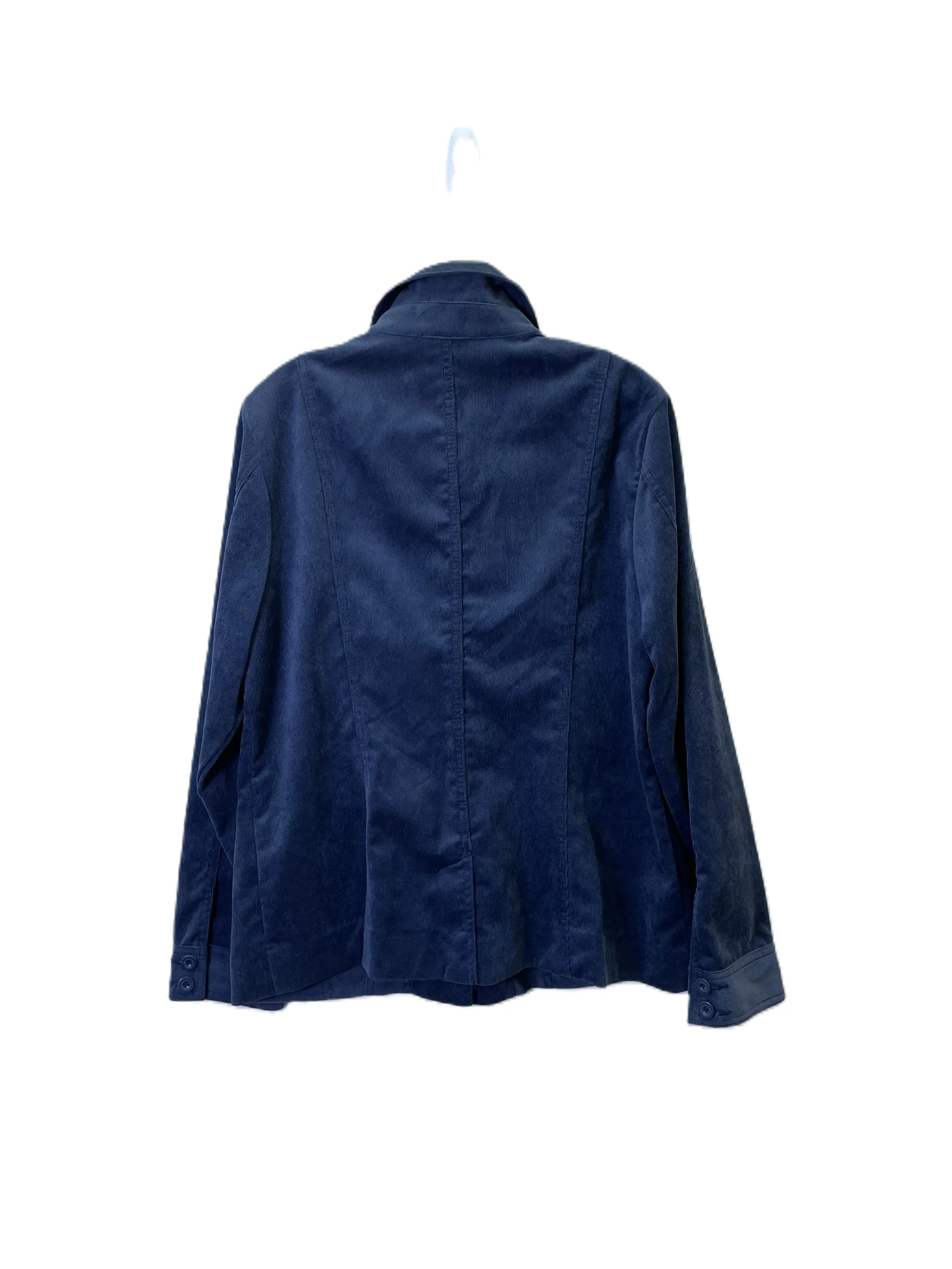 Jacket Shirt By Croft And Barrow In Blue, Size: L