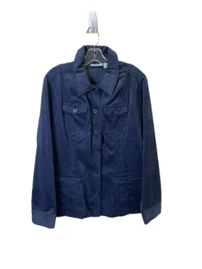 Jacket Shirt By Croft And Barrow In Blue, Size: L