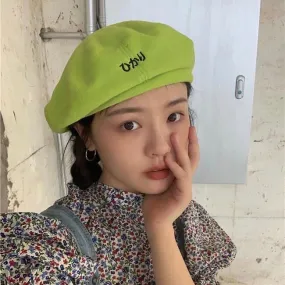 Japanese Lettering Beret