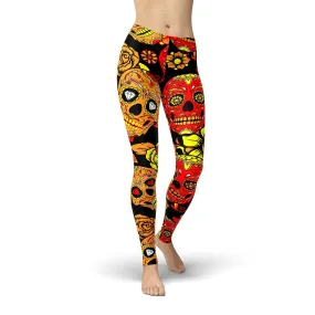 Jean Halloween Skulls Leggings