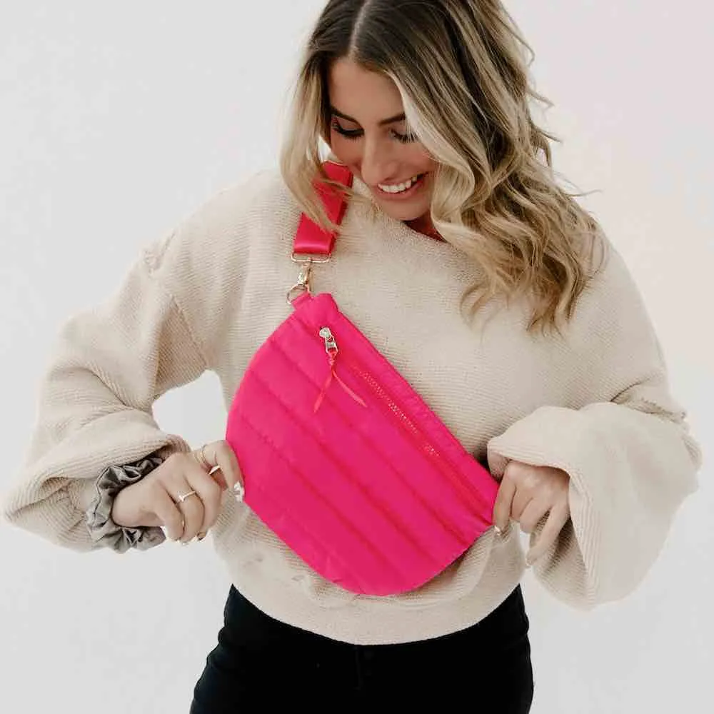 Jolie Puffer Belt Bag - Fuchsia