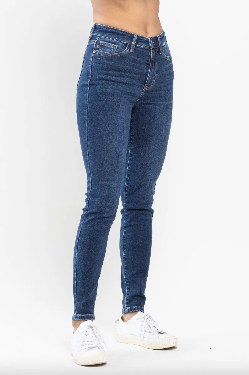 Judy Blue Thermal Skinny Jeans - Dark Wash