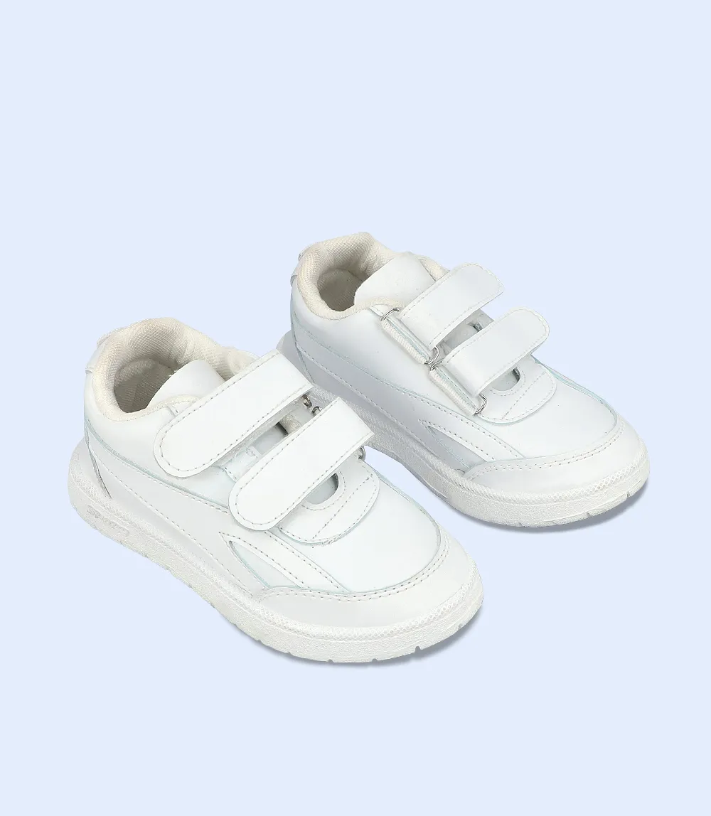 KB0036-WHITE-Boys Casual School Shoes