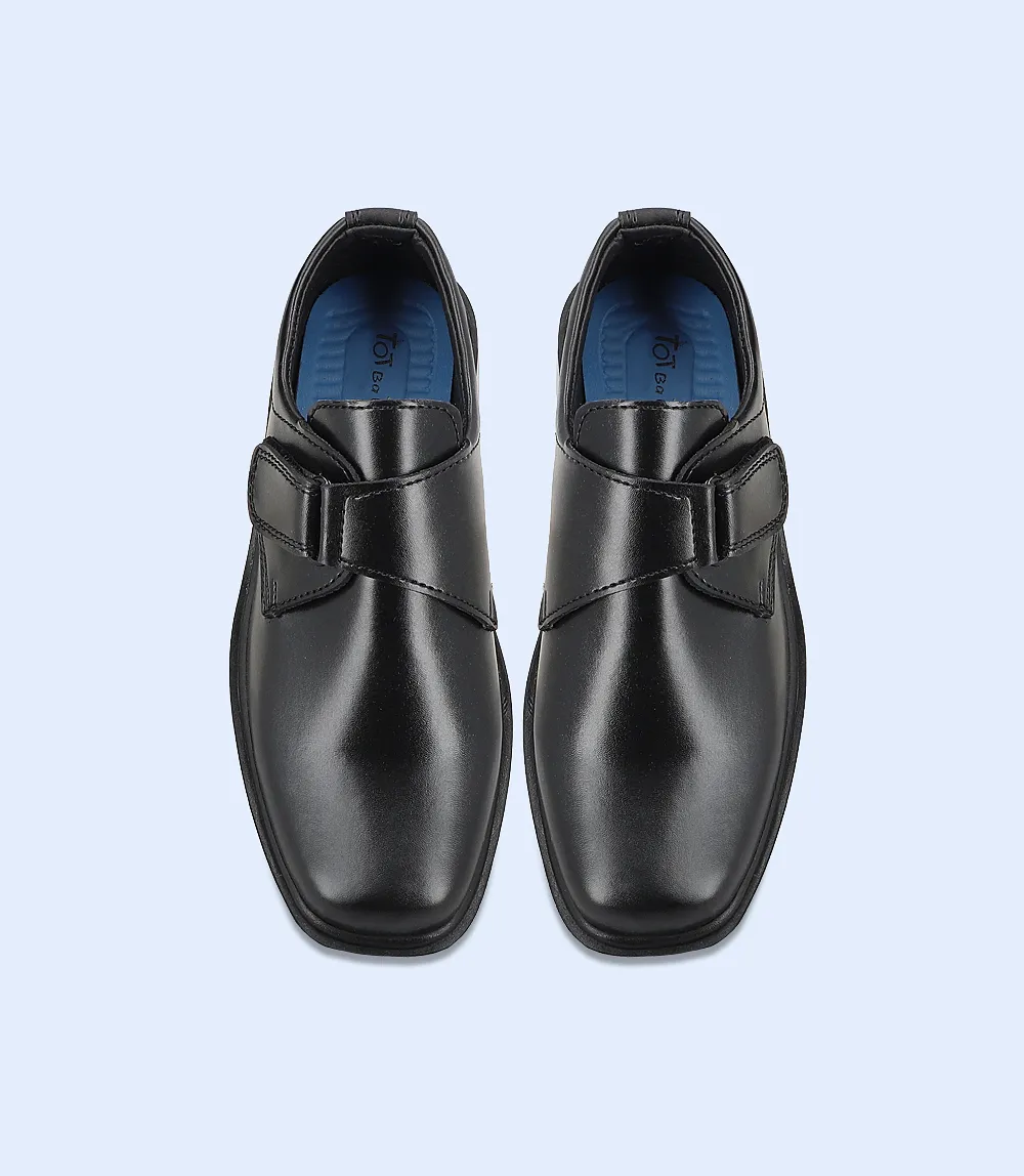 KB0147-BLACK-School Shoes For Boys