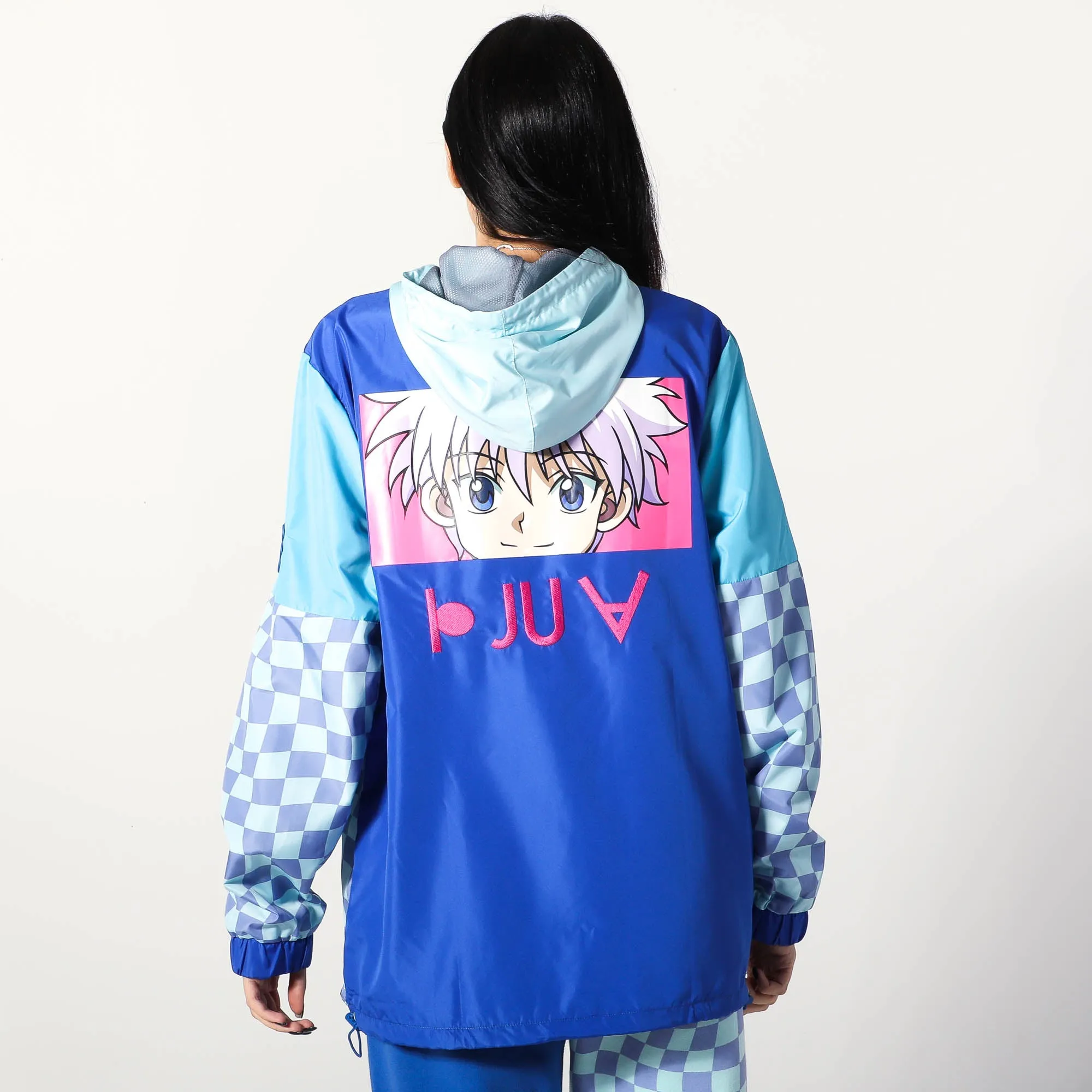 Killua Blue Checkered Anorak