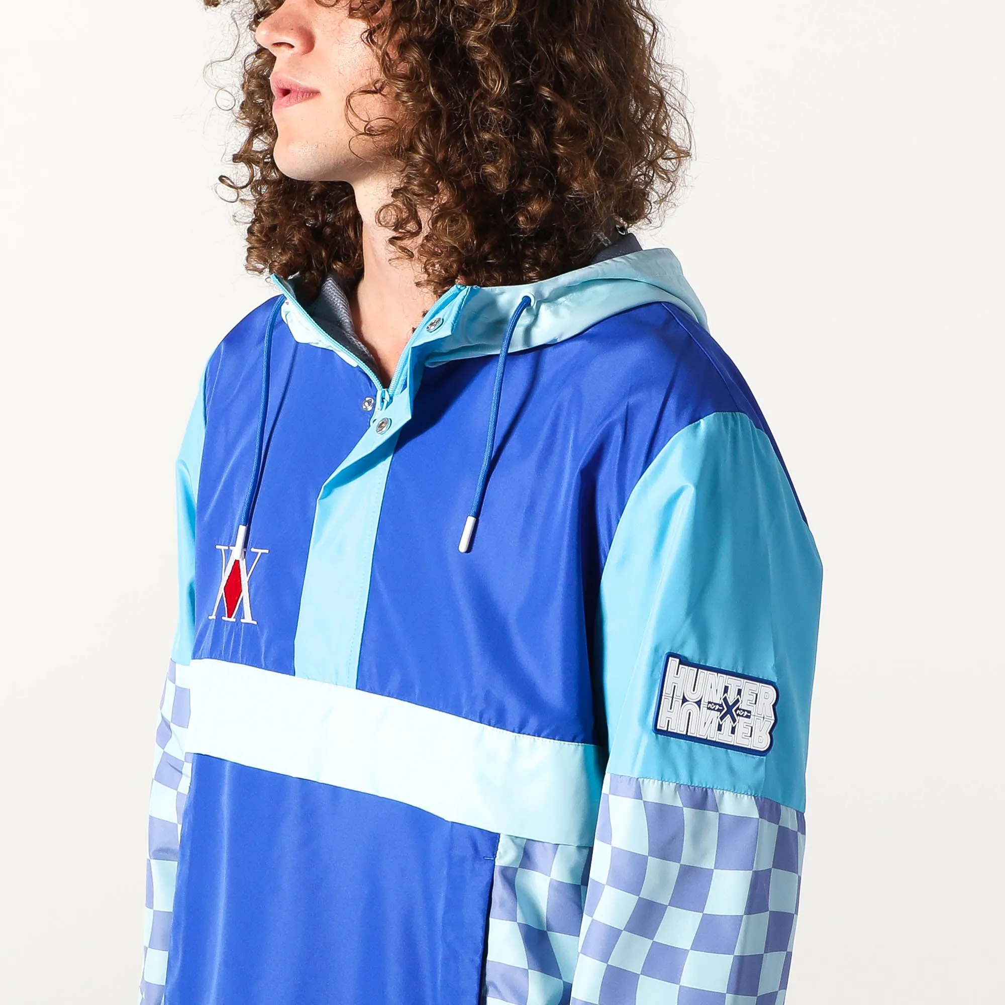 Killua Blue Checkered Anorak