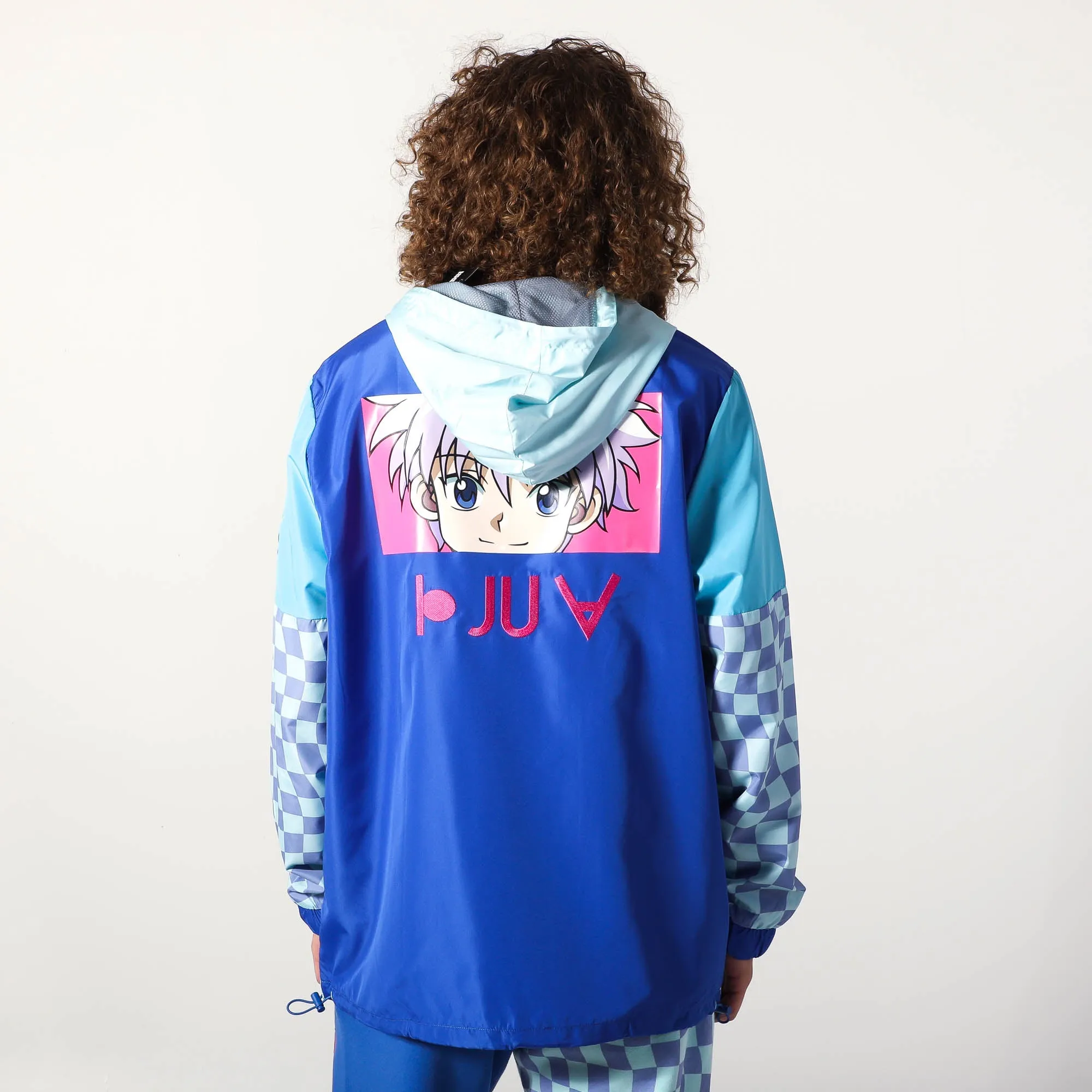 Killua Blue Checkered Anorak