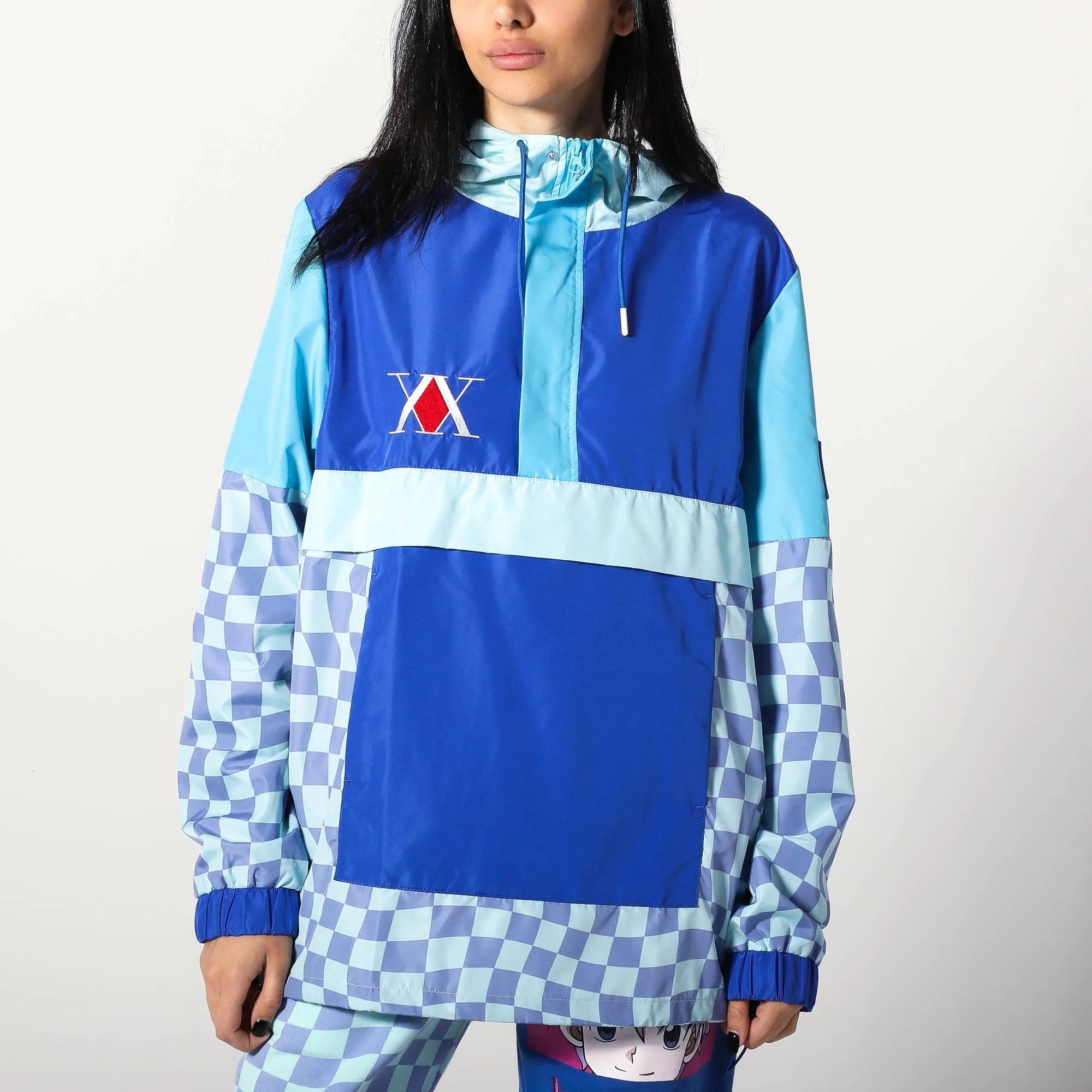 Killua Blue Checkered Anorak