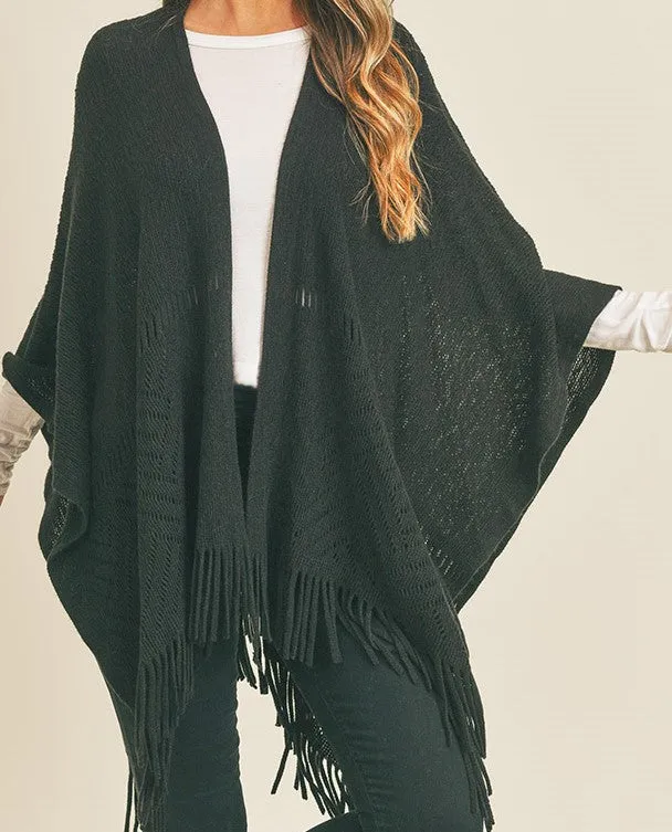 Knit Fringe Shawl