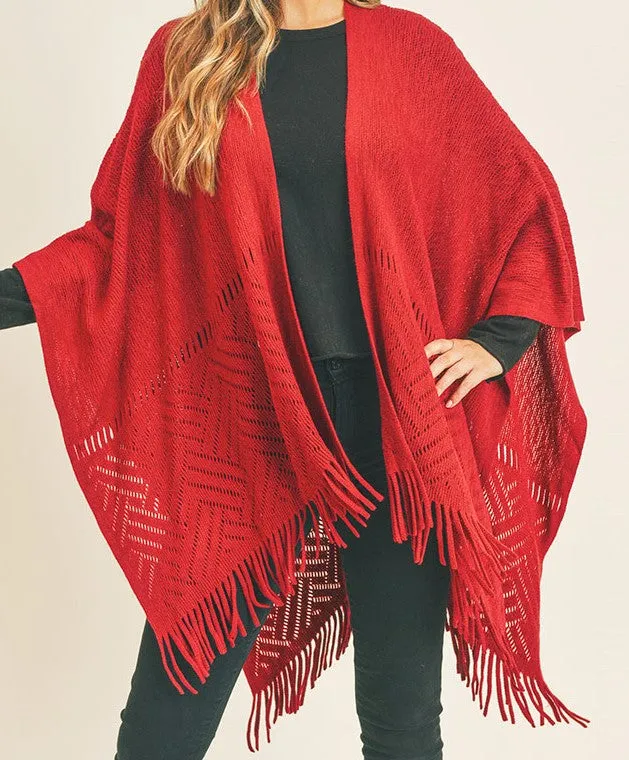 Knit Fringe Shawl