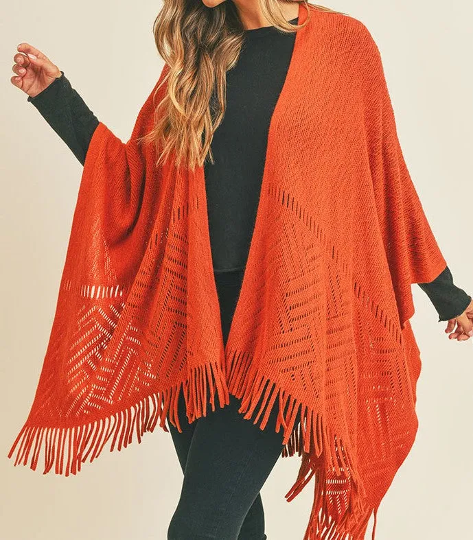 Knit Fringe Shawl