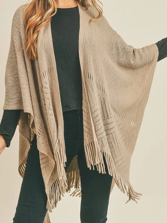 Knit Fringe Shawl