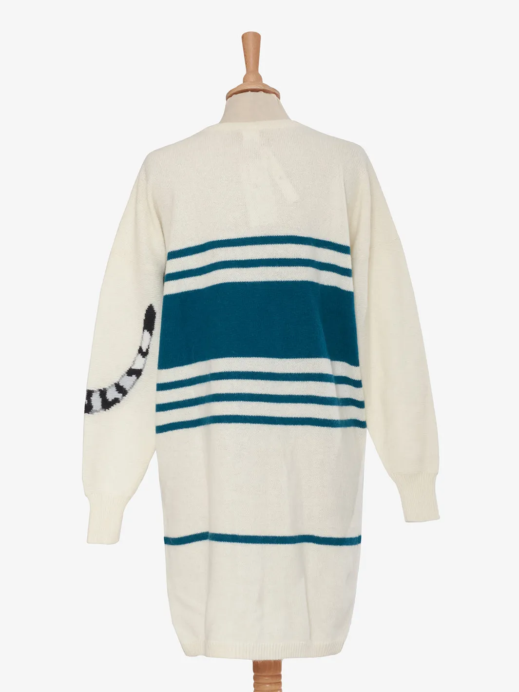 Krizia Wool Tiger Embroidery Dress