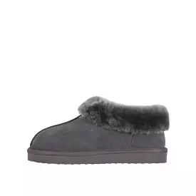 Ladies Anabella Grey Sheepskin Slipper Bootie