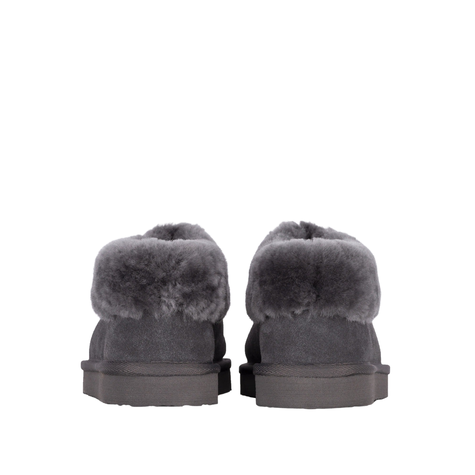 Ladies Anabella Grey Sheepskin Slipper Bootie