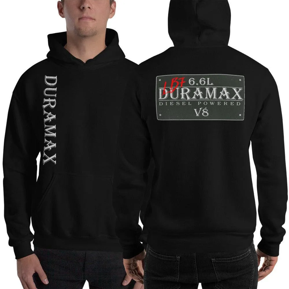 LB7 Duramax Hoodie Sweatshirt -Vintage Sign Double Sided Print