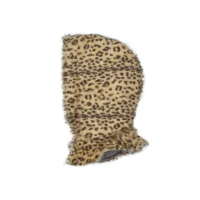 Leopard Fur Hood - Beige